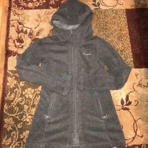 tunic length fleece jacket